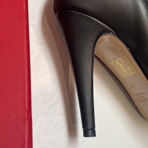 Valentino Thigh High Boots Garvani Over the Knee Black Zip Up Leather Stiletto - Picture 17 of 17